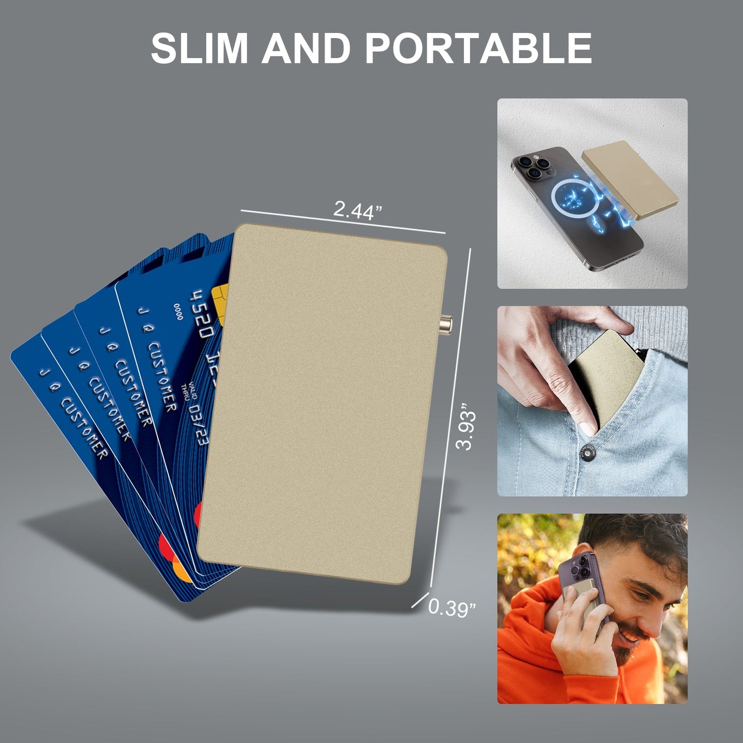 TOYFID All-Aluminum Pop Up Slide Rfid Slim Basic Card personalized wallet for men TOYFID Wallet