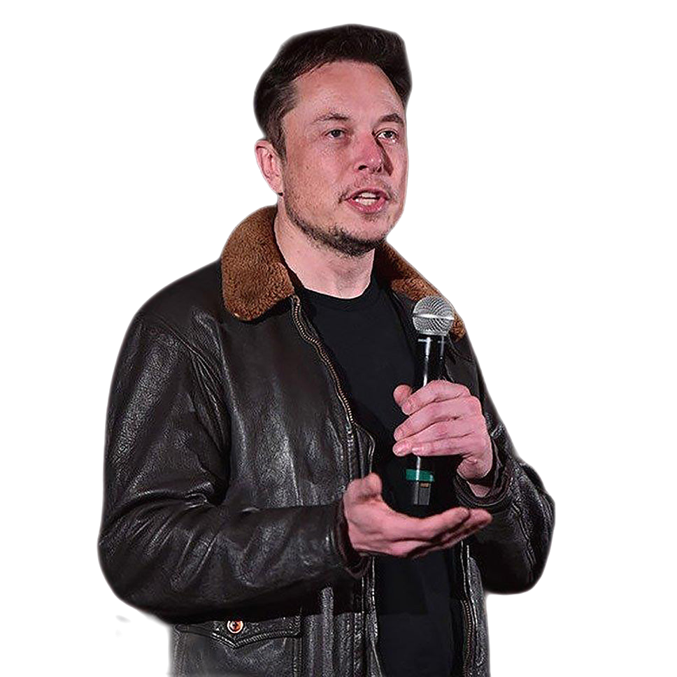 Elon Musk Shearling Leather Jacket For Winter Dark Brown Inland Leather Co.