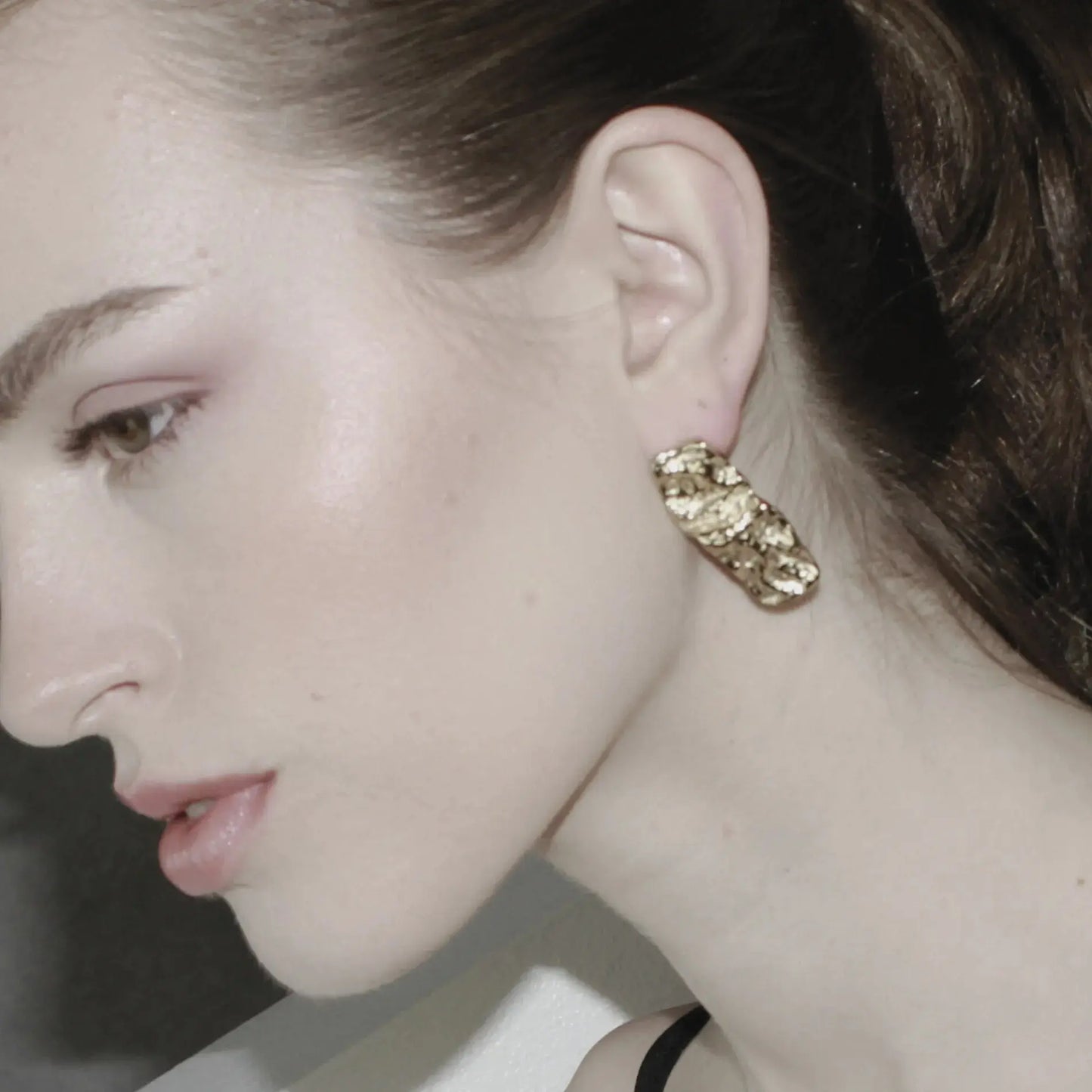 Courage Waterproof Square Statement Earring 18K Gold Plating Dansk Copenhagen
