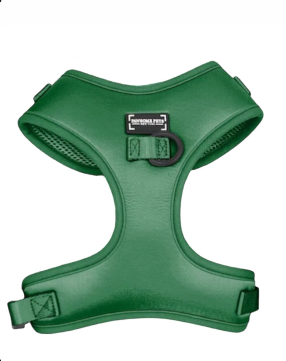 ADJUSTABLE SILK HARNESS - DARK GREEN PAWSOME PETS