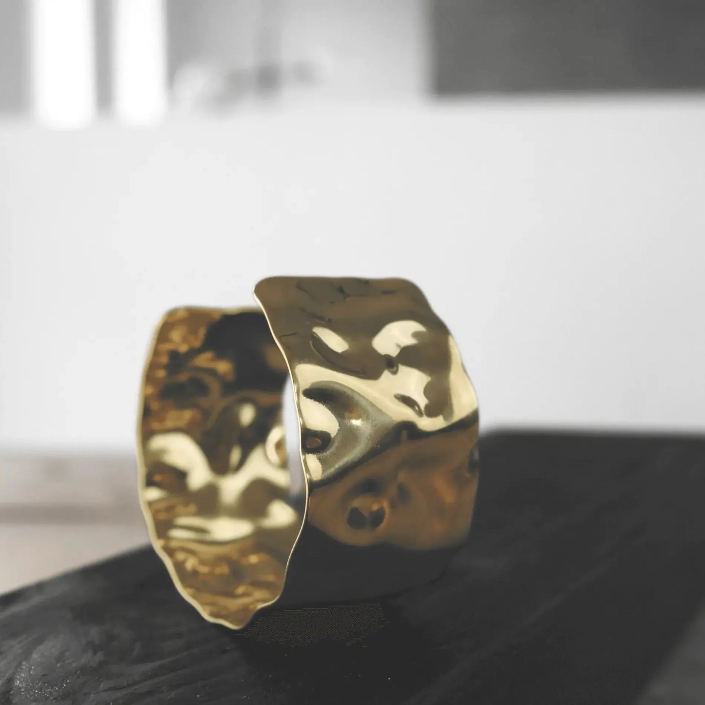 Courage Waterproof Organic Statement Cuff Bracelet 18K Gold Plating DANSK Copenhagen