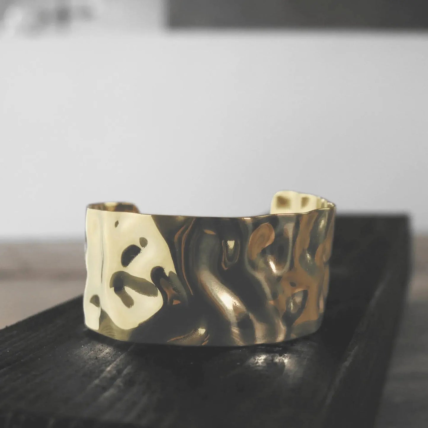 Courage Waterproof Organic Statement Cuff Bracelet 18K Gold Plating DANSK Copenhagen