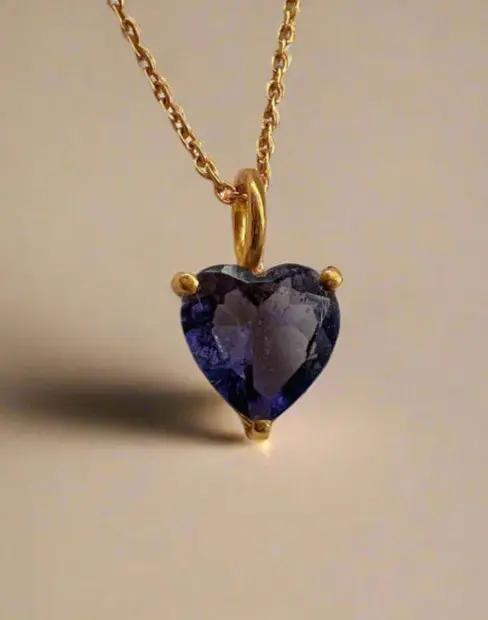 December Birthstone Chain Necklace Gold Lunar