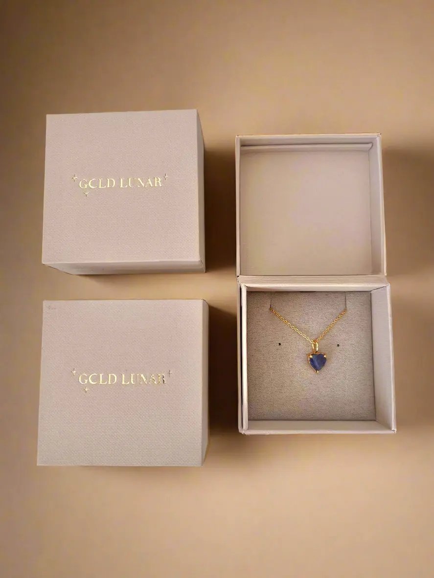 December Birthstone Chain Necklace Gold Lunar