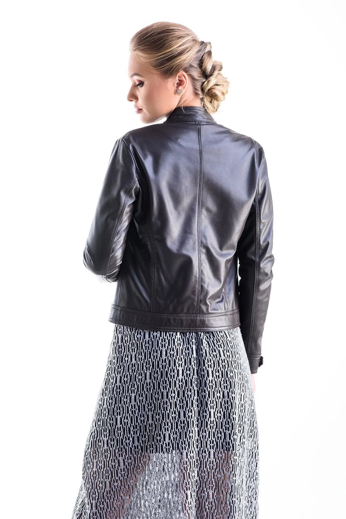 Brown Sporty Cut Genuine Leather Jacket Buy Me Fur Ltd
