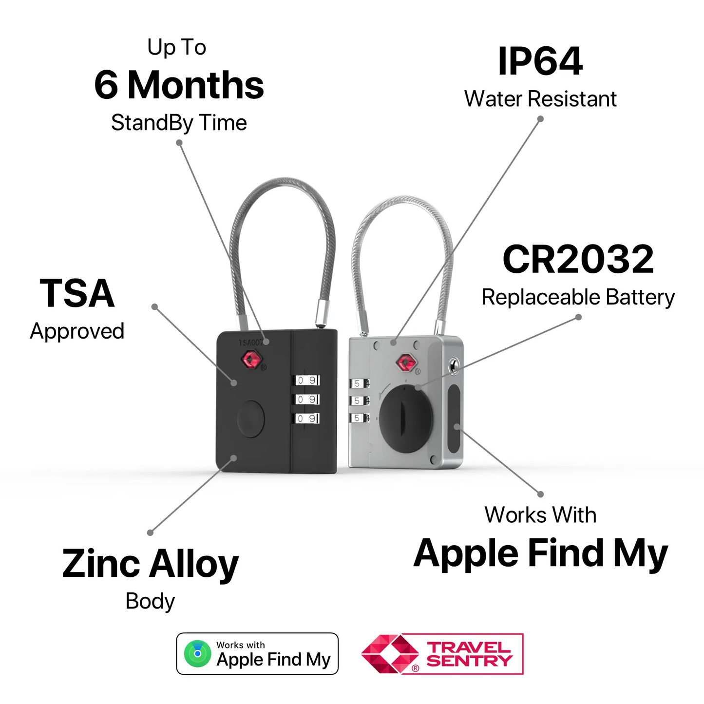 AirLock - Smart Anti-Loss TSA Travel Lock OneAdaptr