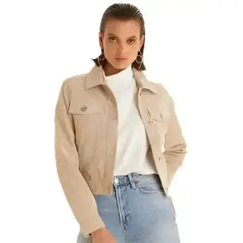 Women’s Beige Suede Western Jacket Riders Republic UK