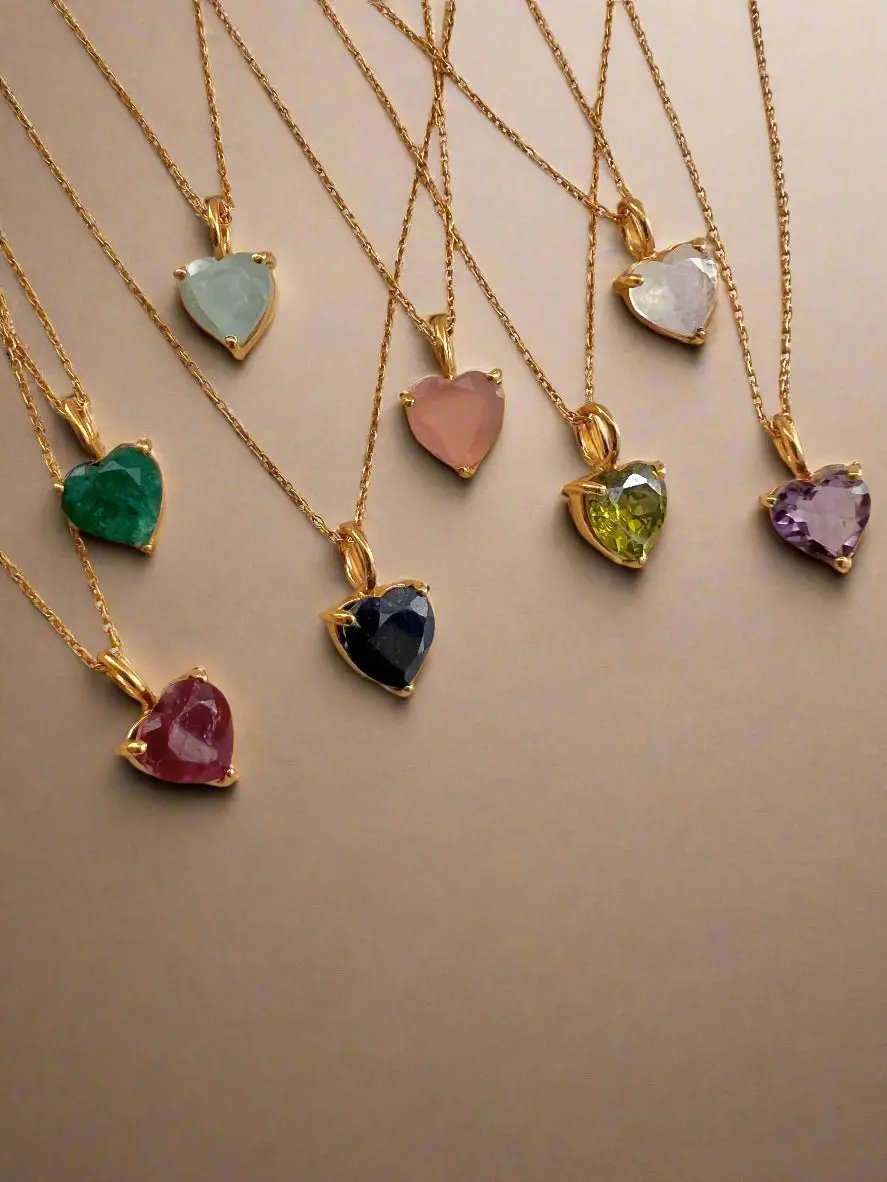 December Birthstone Chain Necklace Gold Lunar
