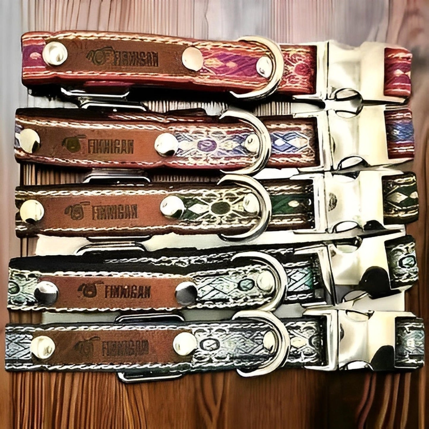 Finnigan Small Dog Collar: Personalised Engraving & Designer Fabrics Finnigan's Play Pen