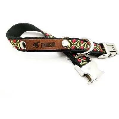 Finnigan Small Dog Collar: Personalised Engraving & Designer Fabrics Finnigan's Play Pen