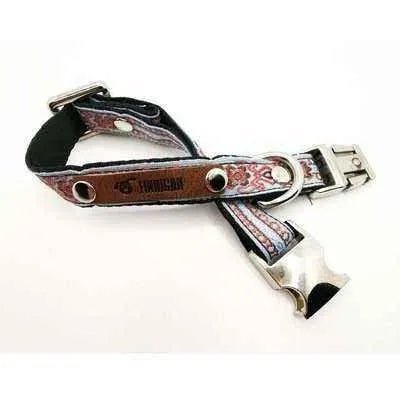 Finnigan Small Dog Collar: Personalised Engraving & Designer Fabrics Finnigan's Play Pen