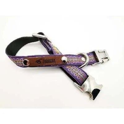 Finnigan Small Dog Collar: Personalised Engraving & Designer Fabrics Finnigan's Play Pen