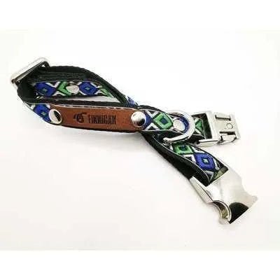 Finnigan Small Dog Collar: Personalised Engraving & Designer Fabrics Finnigan's Play Pen