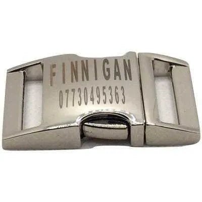 Finnigan Small Dog Collar: Personalised Engraving & Designer Fabrics Finnigan's Play Pen