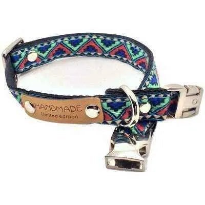 Finnigan Small Dog Collar: Personalised Engraving & Designer Fabrics Finnigan's Play Pen