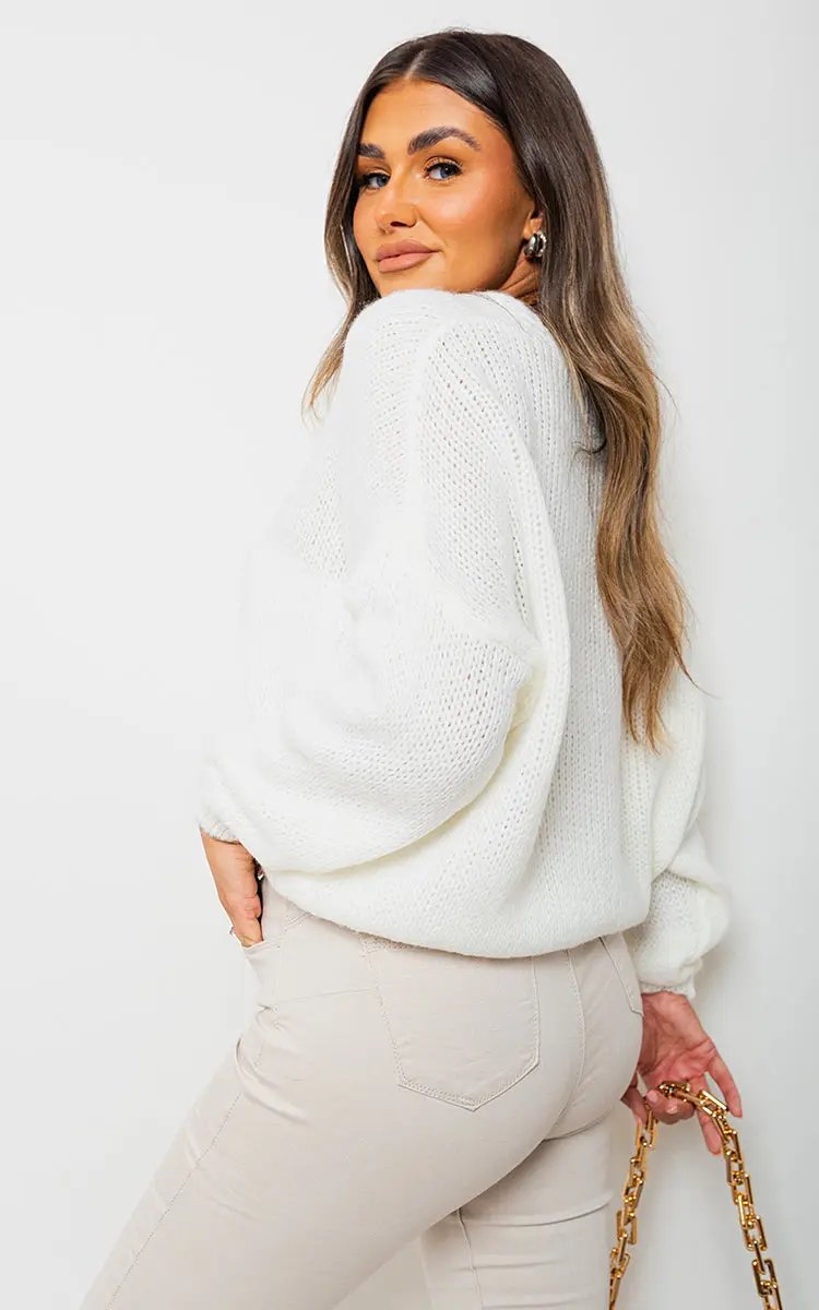 V-Neck Button Down Knitted Cardigan Moda