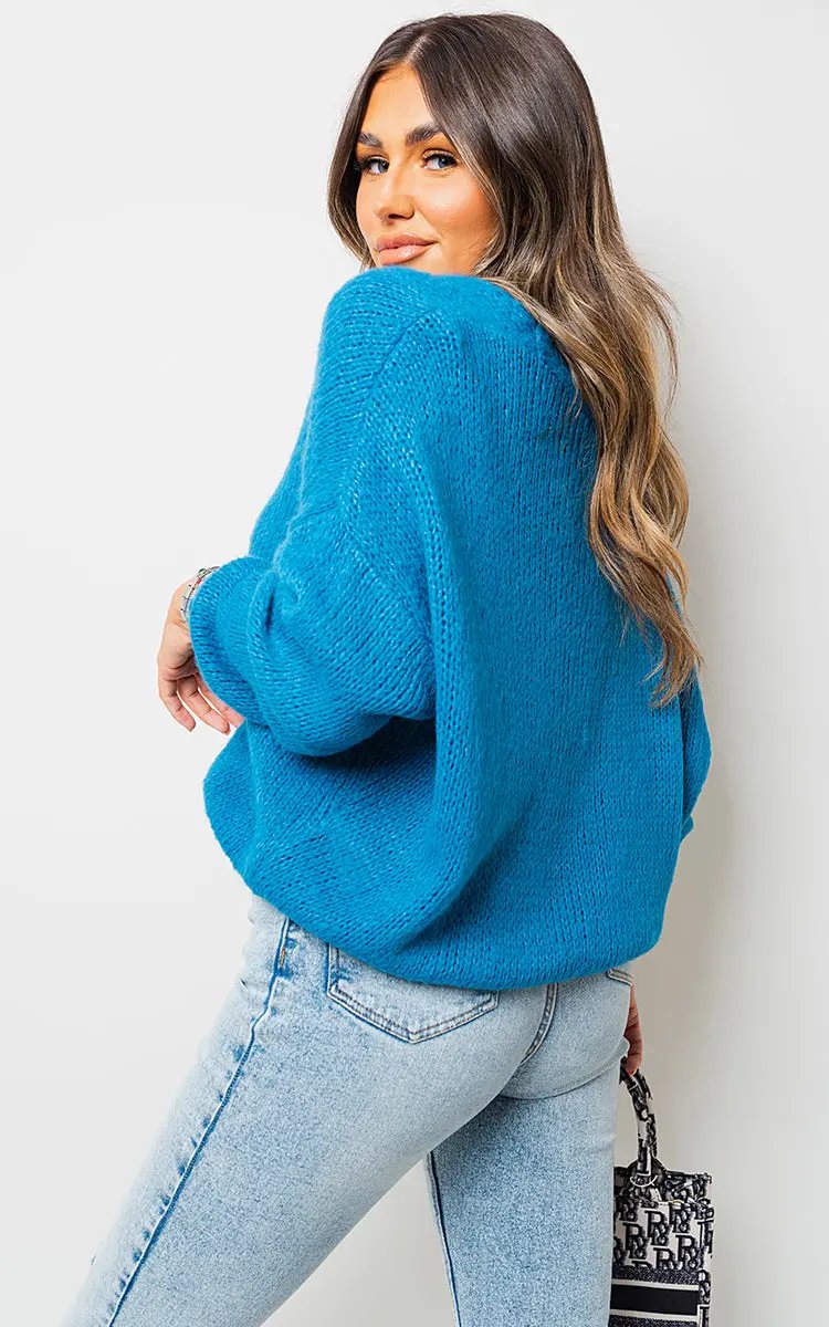 V-Neck Button Down Knitted Cardigan Moda