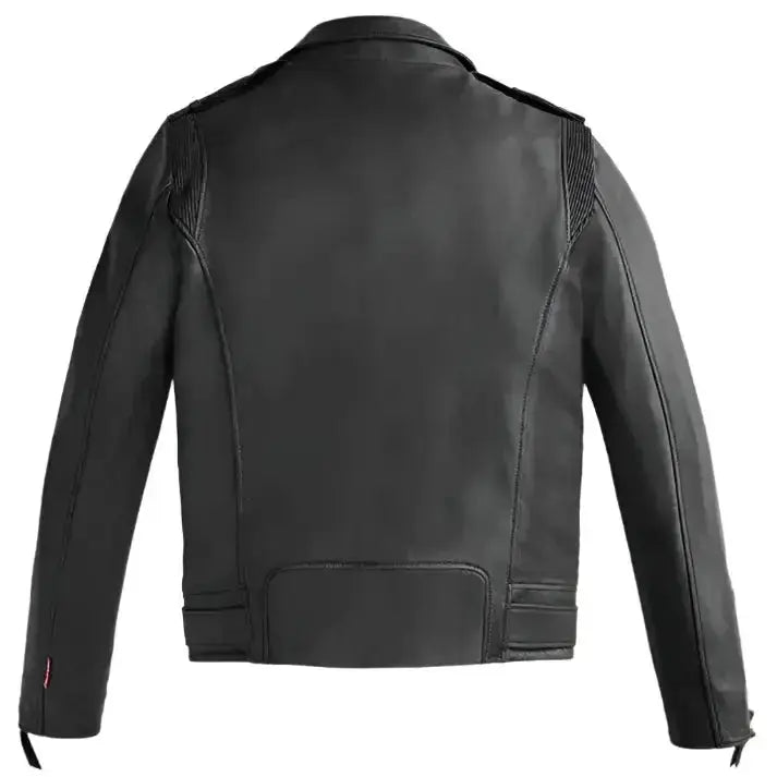 Mens Classic Leather Biker Jacket Riders Republic UK