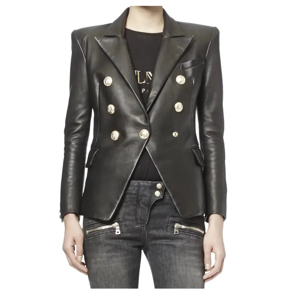 Women’s Leather Blazer-0