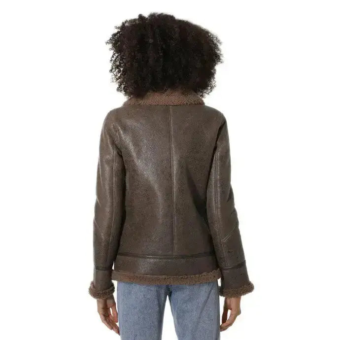 Women's Vintage Sheepskin Bomber Jacket Riders Republic UK
