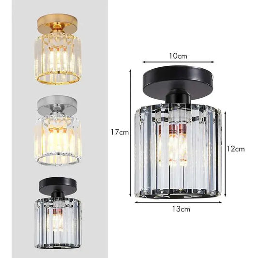 Crystal Semi Flush E27 Ceiling Light Fixture Round Fitting Chandelier Lamp~4505 LEDSone UK Ltd