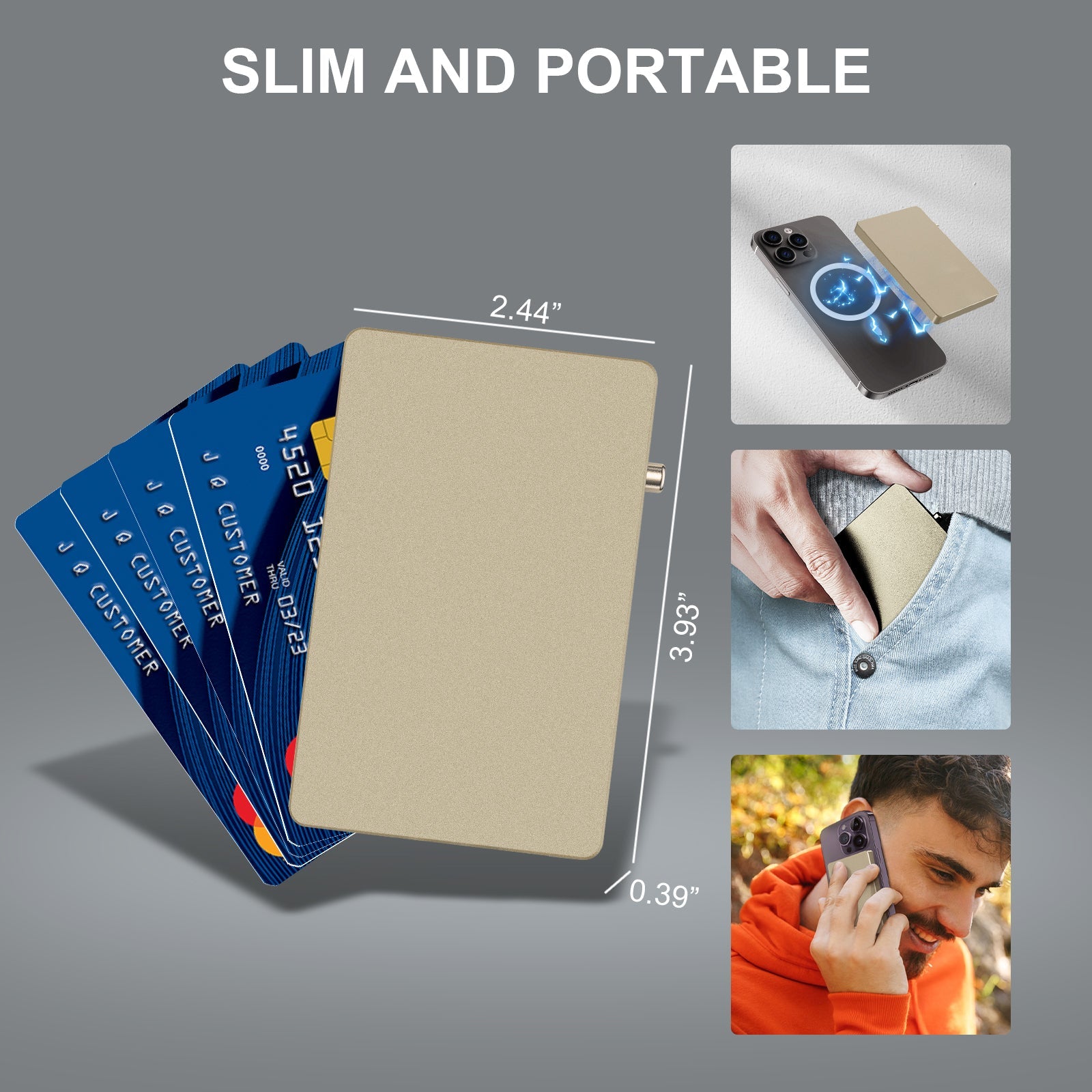 TOYFID All-Aluminum Pop Up Slide Rfid Slim Basic Card personalized wallet for men TOYFID Wallet
