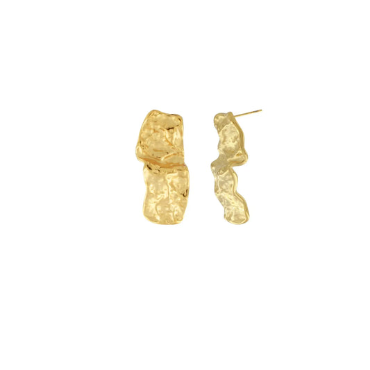Courage Waterproof Square Statement Earring 18K Gold Plating Dansk Copenhagen