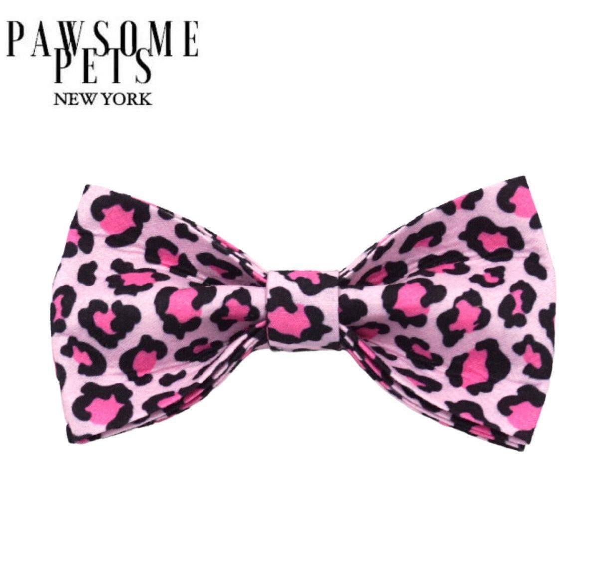 BOWTIE - PINK LEOPARD PAWSOME PETS
