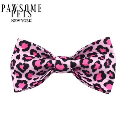 BOWTIE - PINK LEOPARD PAWSOME PETS
