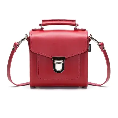 Handmade Leather Sugarcube Handbag - Red AMMARD