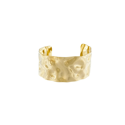 Courage Waterproof Organic Statement Cuff Bracelet 18K Gold Plating DANSK Copenhagen