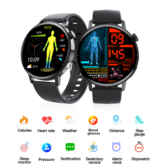 ECG monitor Smart Watch Non Invasive Blood Glucose Smart Watch with Blood Component Analysis Wautton Outdoor Gear