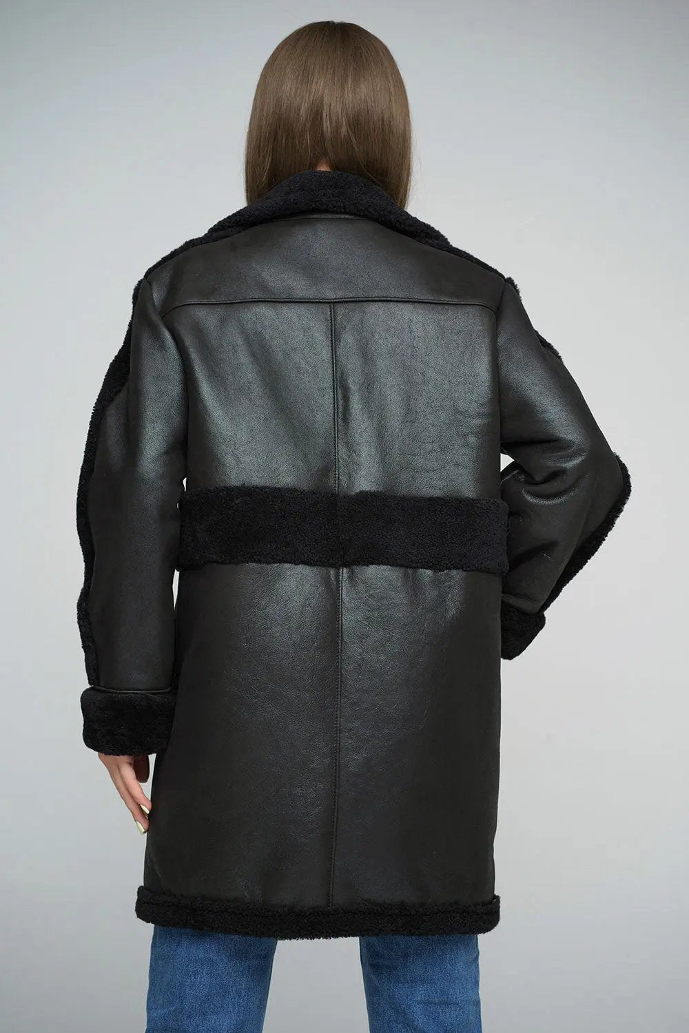 Black Sheepskin Bomber Jacket Buy Me Fur Ltd