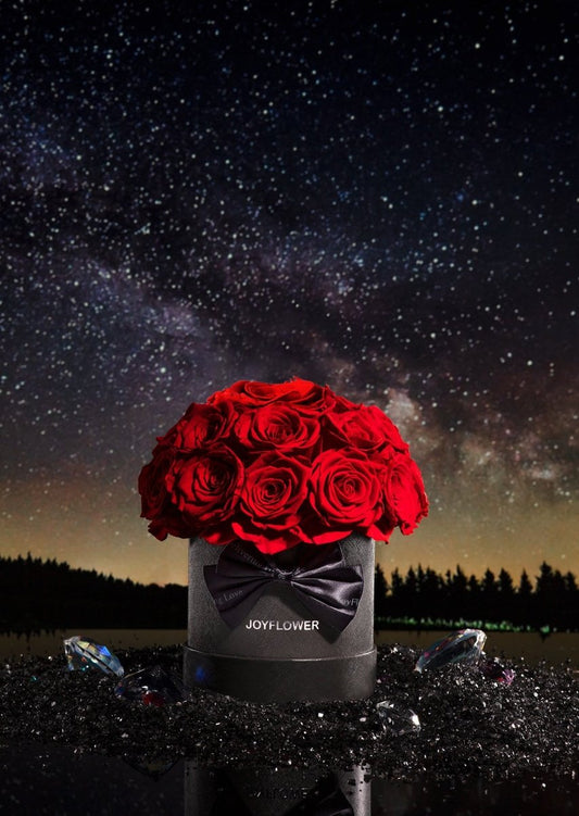 Eternal Rose Flower Vase with Everlasting Roses! JOYFLOWER