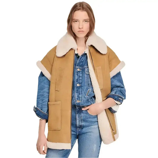 Women’s Vintage Shearling Vest Riders Republic UK