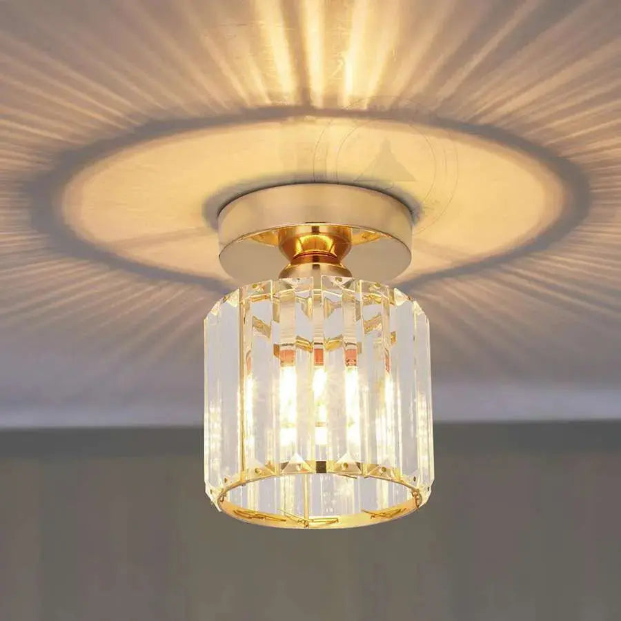 Crystal Semi Flush E27 Ceiling Light Fixture Round Fitting Chandelier Lamp~4505 LEDSone UK Ltd
