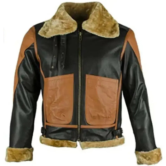 Men's Faux Shearling Bomber Jacket Riders Republic UK