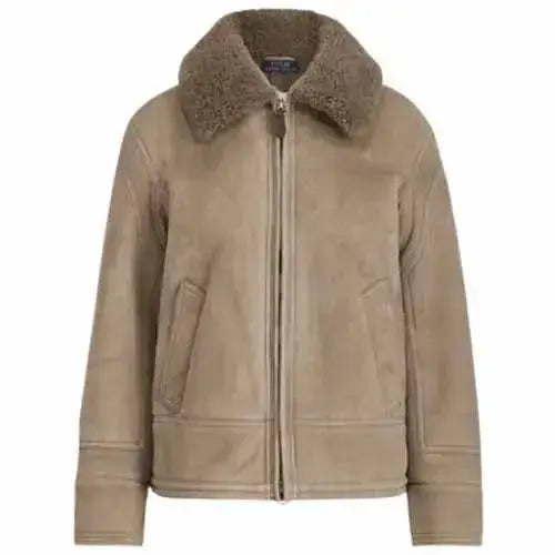 Women's Suede Shearling Bomber Jacket Riders Republic UK
